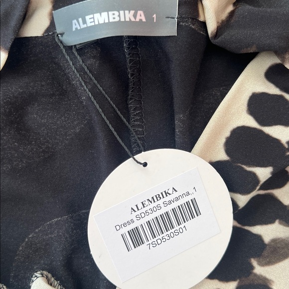 Alembika Chicha Cocoon Dress Savanna NWT Size 1 (US 6–8) Abstract Print Midi - Picture 9 of 13